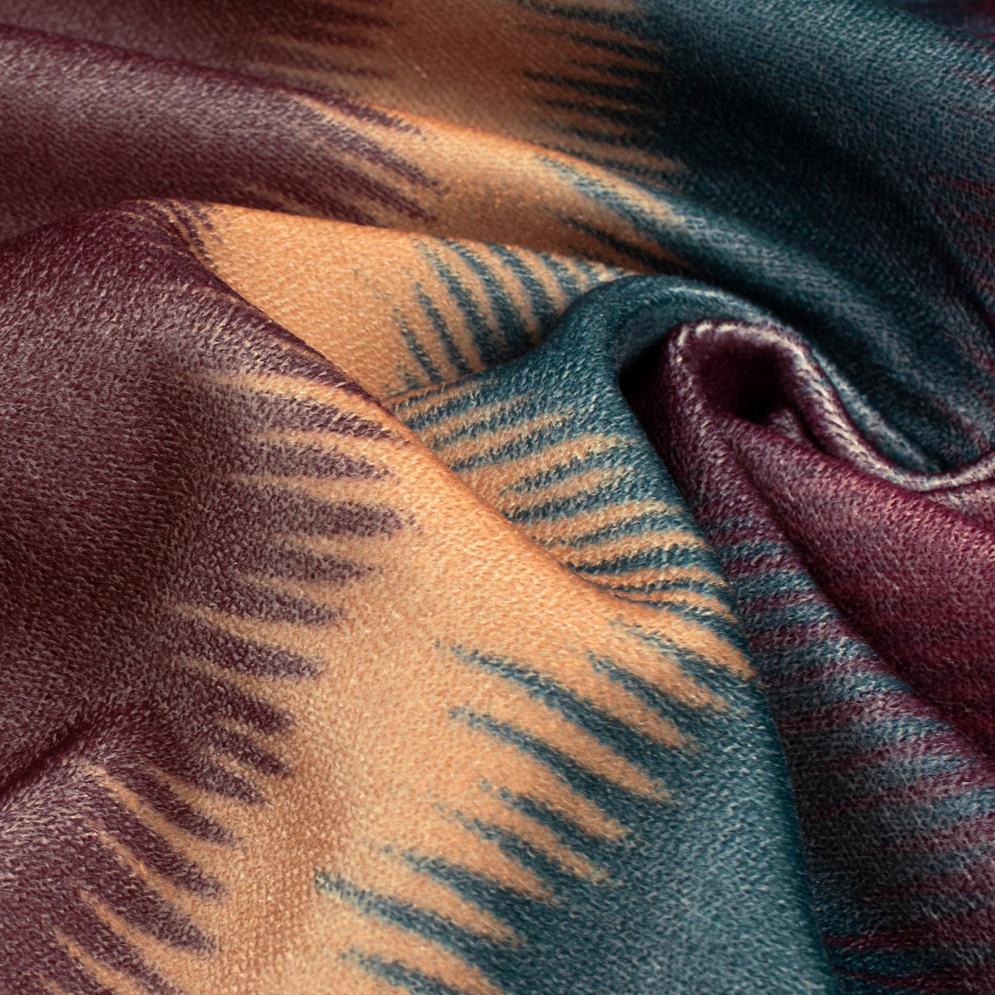 Ikkat Inspired Digital Print Premium Velvet Fabric