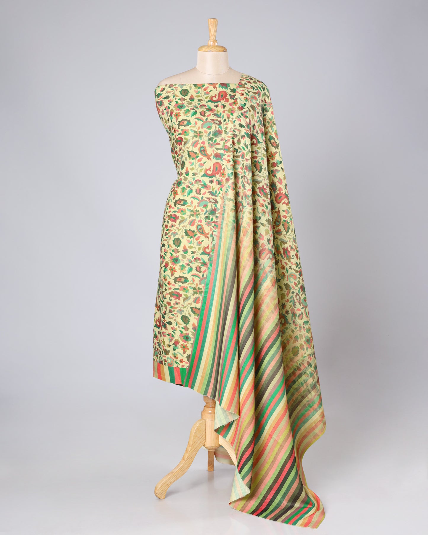 Exclusive 2 Piece Pashmina Unstiched Suit Set Feturing Kurta Dupatta