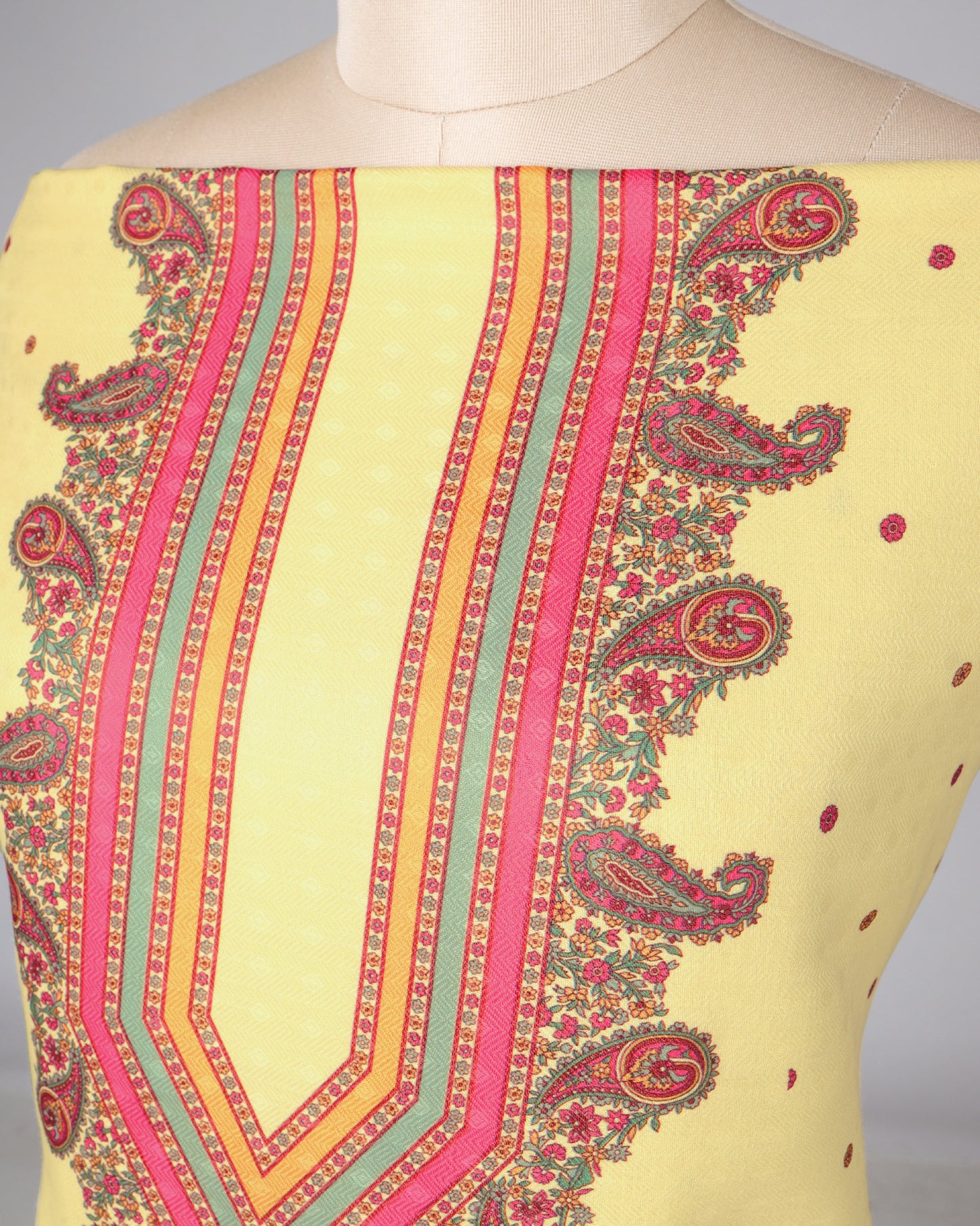 Exclusive 2 Piece Pashmina Unstiched Suit Set Feturing Kurta Dupatta