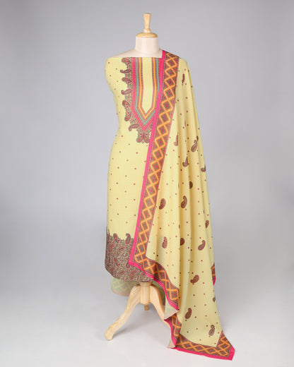 Exclusive 2 Piece Pashmina Unstiched Suit Set Feturing Kurta Dupatta
