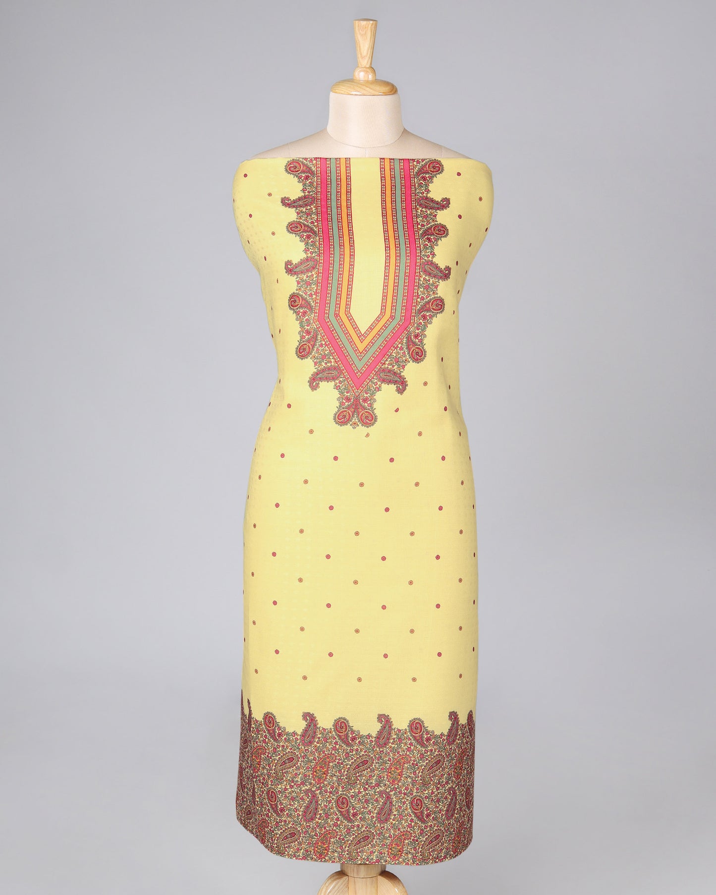 Exclusive 2 Piece Pashmina Unstiched Suit Set Feturing Kurta Dupatta