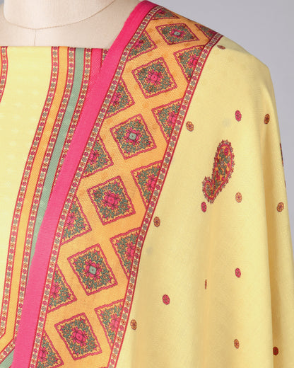 Exclusive 2 Piece Pashmina Unstiched Suit Set Feturing Kurta Dupatta
