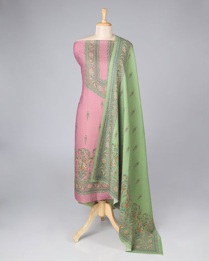 Exclusive 2 Piece Pashmina Unstiched Suit Set Feturing Kurta Dupatta