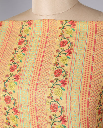 Exclusive 2 Piece Pashmina Unstiched Suit Set Feturing Kurta Dupatta