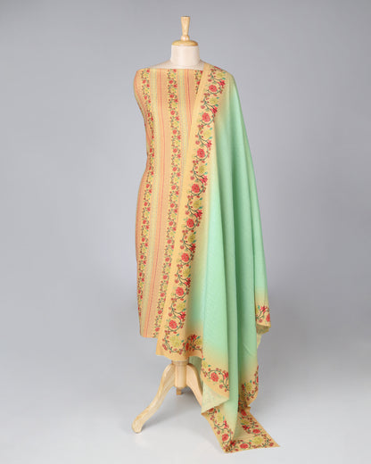 Exclusive 2 Piece Pashmina Unstiched Suit Set Feturing Kurta Dupatta