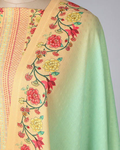 Exclusive 2 Piece Pashmina Unstiched Suit Set Feturing Kurta Dupatta
