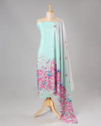 Exclusive 2 Piece Viscose Natural Crepe  Unstiched Suit Set Feturing Kurta Dupatta