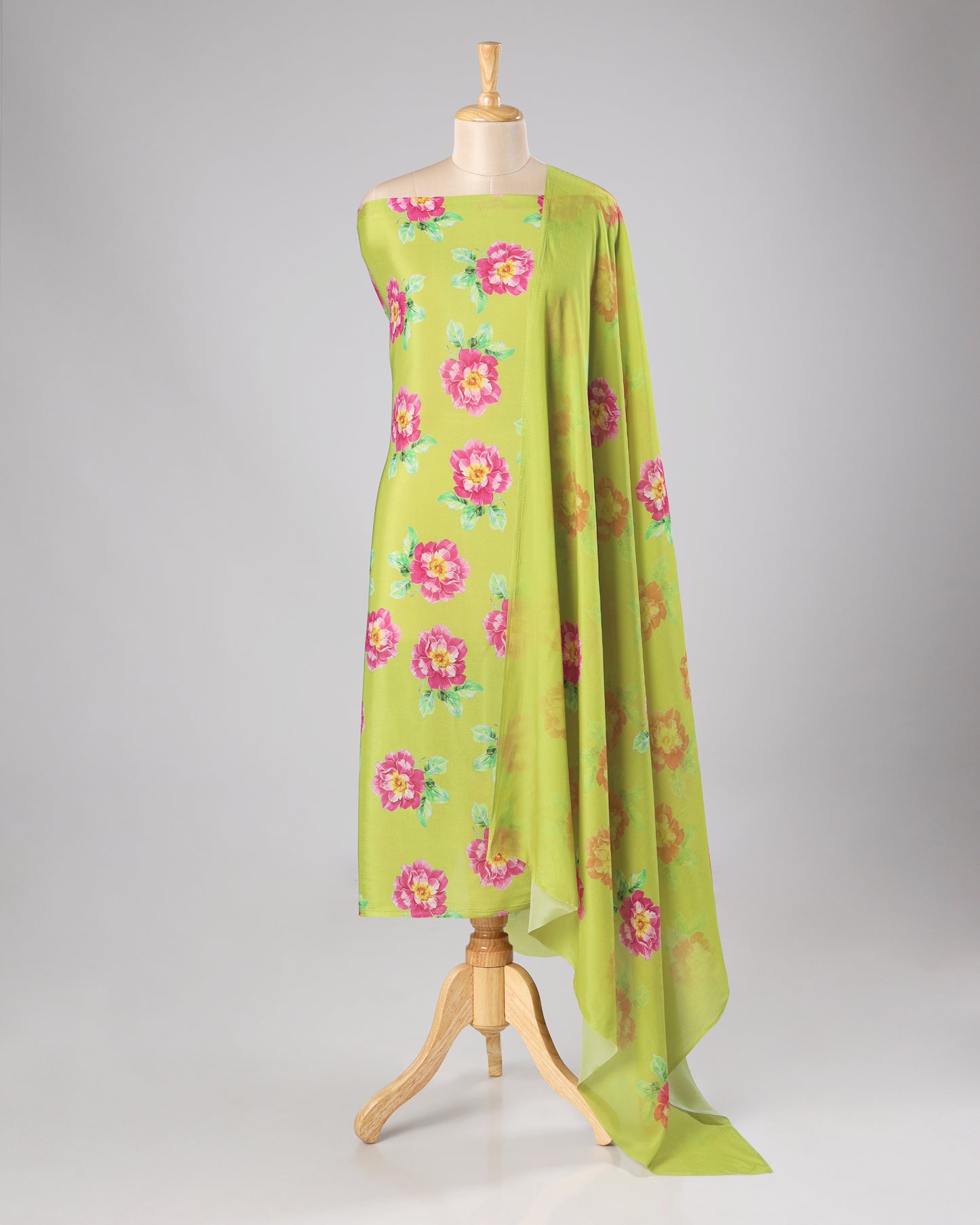 Exclusive 2 Piece Viscose Natural Crepe  Unstiched Suit Set Feturing Kurta Dupatta