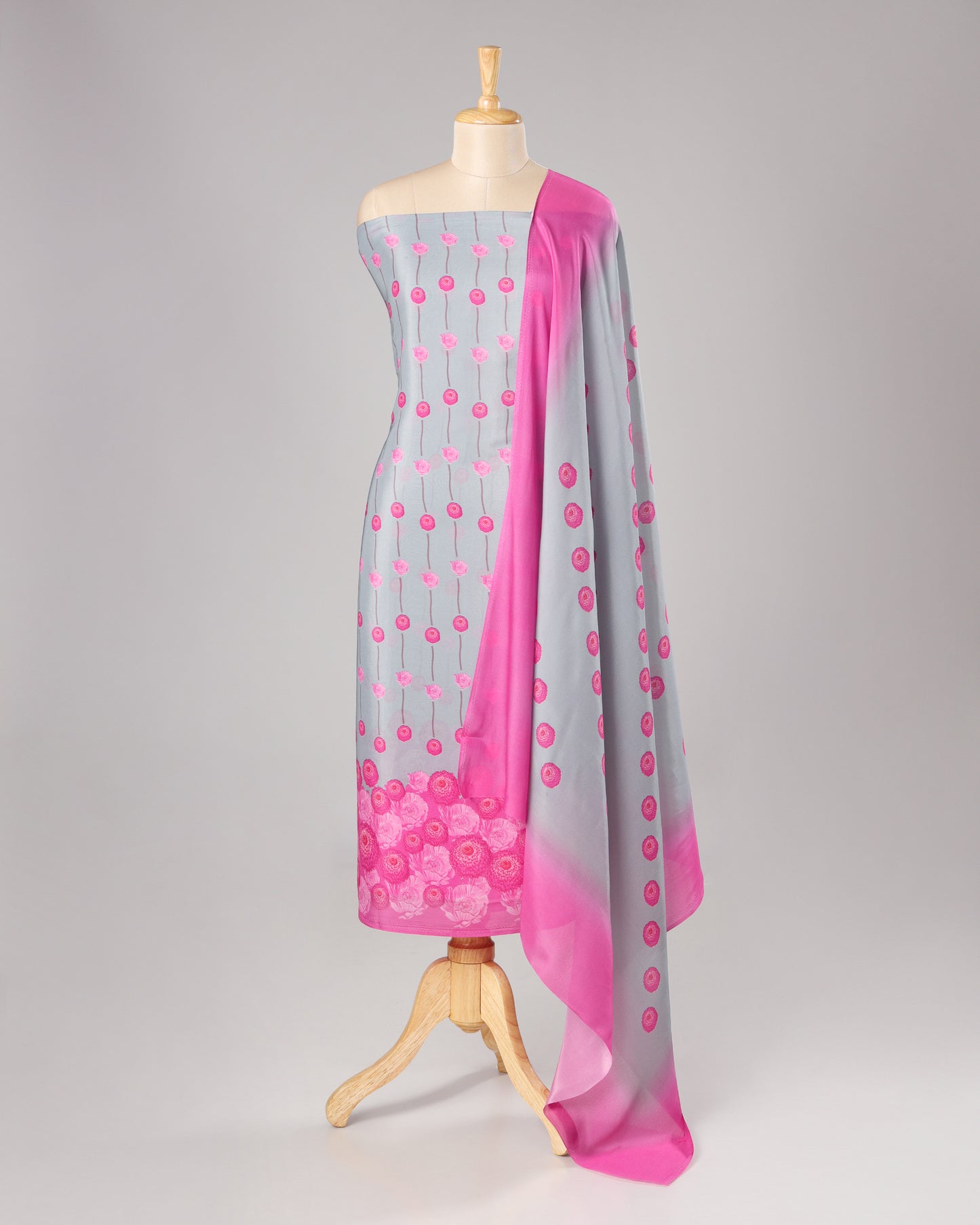 Exclusive 2 Piece Viscose Natural Crepe  Unstiched Suit Set Feturing Kurta Dupatta