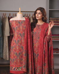 Exclusive 2 Piece Viscose Natural Crepe  Unstiched Suit Set Feturing Kurta Dupatta