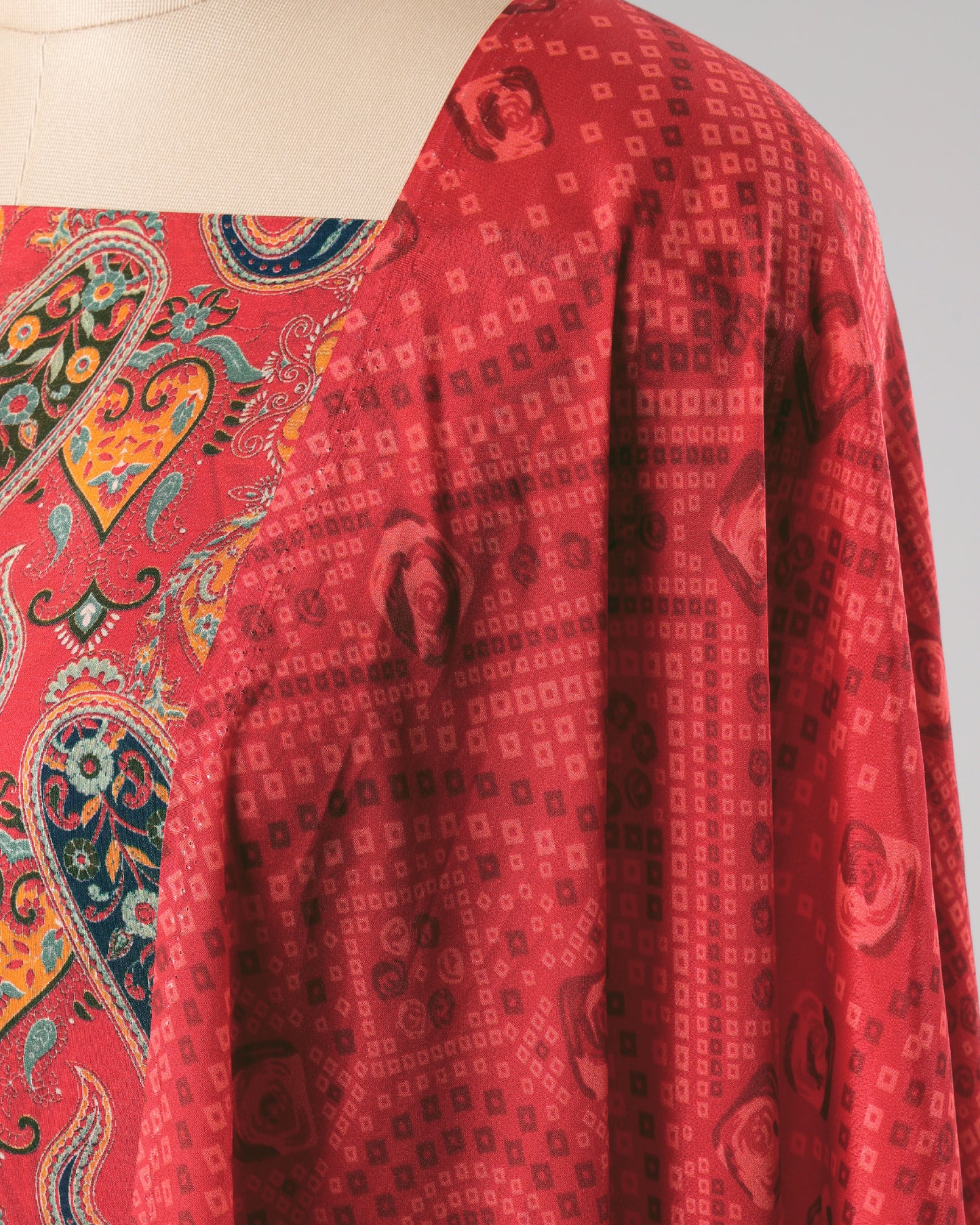 Exclusive 2 Piece Viscose Natural Crepe  Unstiched Suit Set Feturing Kurta Dupatta