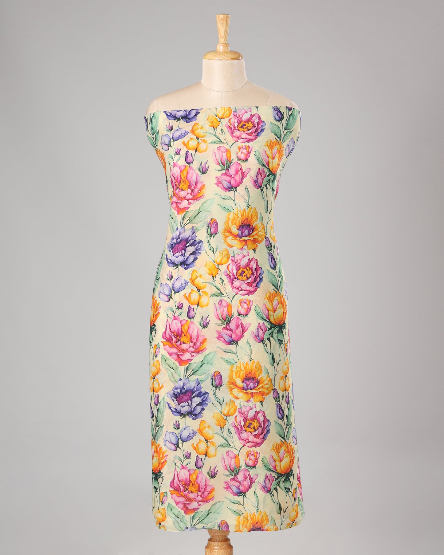 Exclusive 2 Piece Viscose Natural Crepe  Unstiched Suit Set Feturing Kurta Dupatta