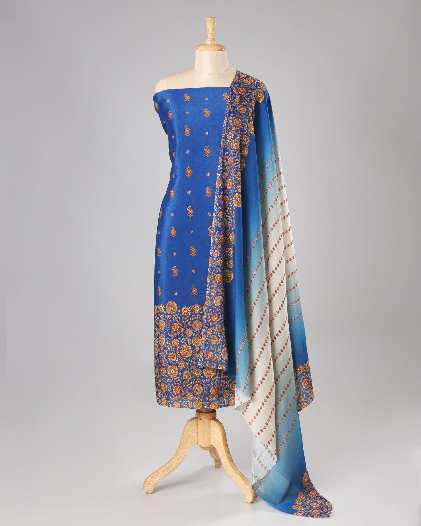 Exclusive 2 Piece Viscose Natural Crepe  Unstiched Suit Set Feturing Kurta Dupatta