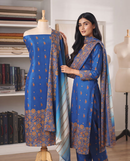 Exclusive 2 Piece Viscose Natural Crepe  Unstiched Suit Set Feturing Kurta Dupatta