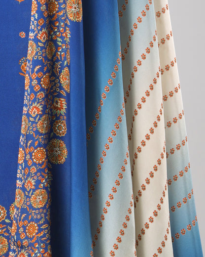 Exclusive 2 Piece Viscose Natural Crepe  Unstiched Suit Set Feturing Kurta Dupatta
