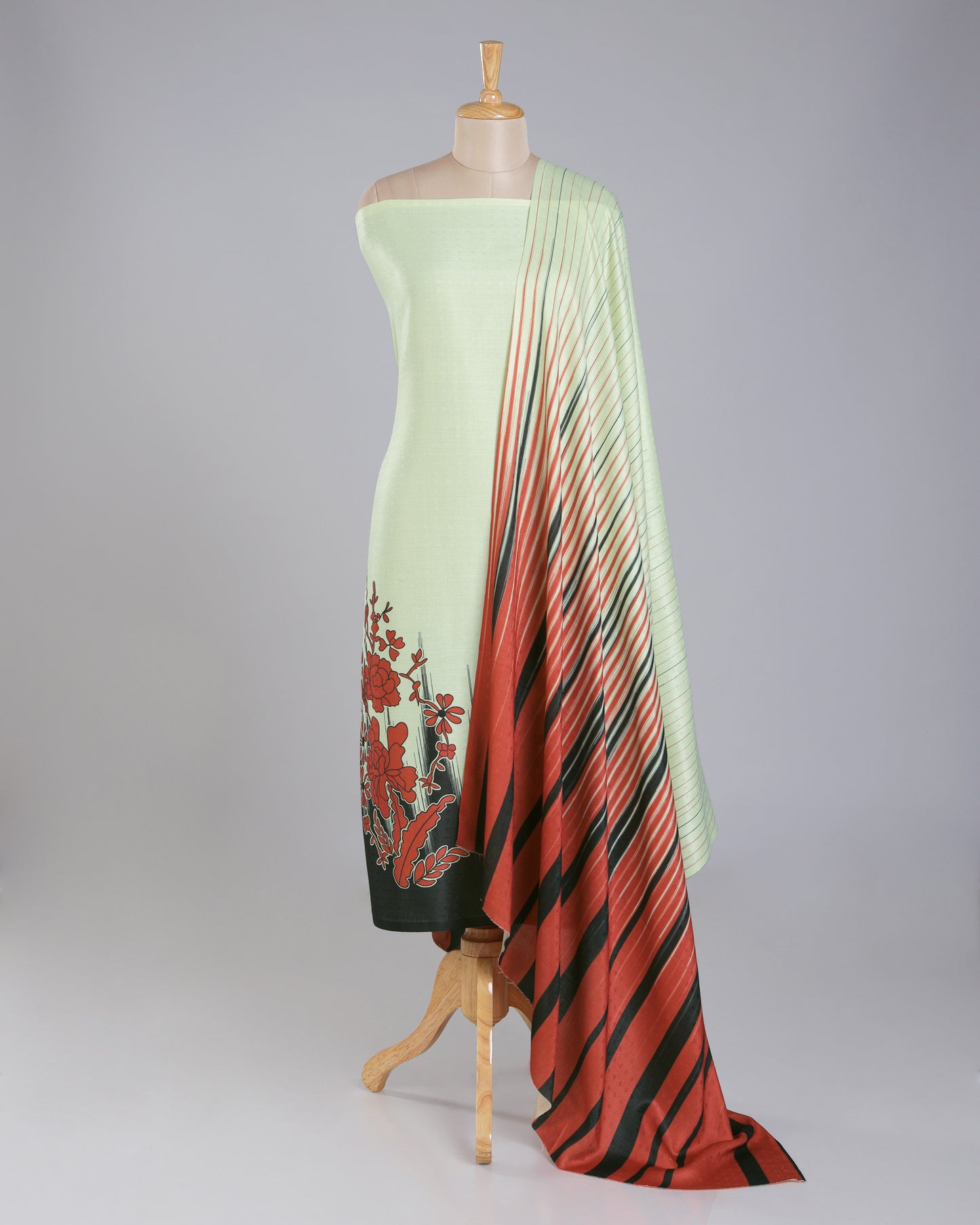 Exclusive 2 Piece Pashmina Unstiched Suit Set Feturing Kurta Dupatta