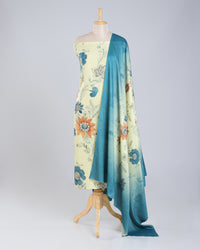 Exclusive 2 Piece Pashmina Unstiched Suit Set Feturing Kurta Dupatta