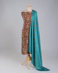 Exclusive 2 Piece Pashmina Unstiched Suit Set Feturing Kurta Dupatta