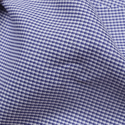 Navy Blue And White Stripes Pattern Yarn Dyed Exclusive Shirting Fabric (Width 58 Inches)