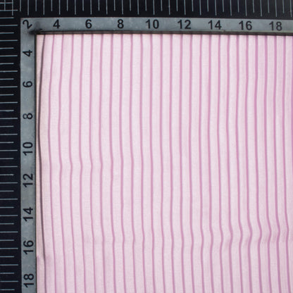 Lace Pink Plain Japan Satin Pleated Fabric