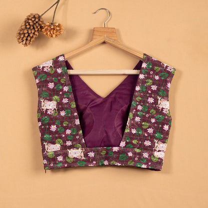 Floral Printed Embroidery V-Neck Blouse