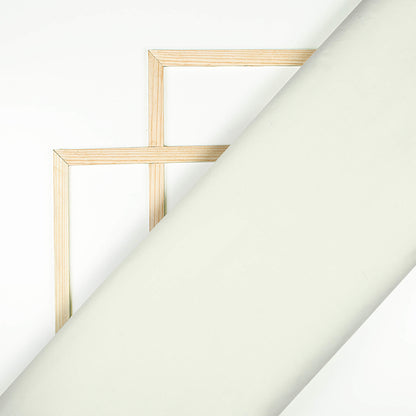 Off White Plain Cotton Exclusive Shirting Fabric (Width 36 Inches)