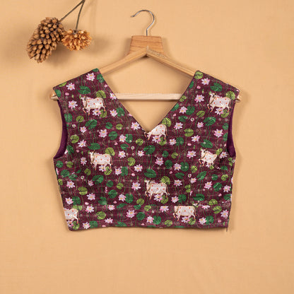 Floral Printed Embroidery V-Neck Blouse