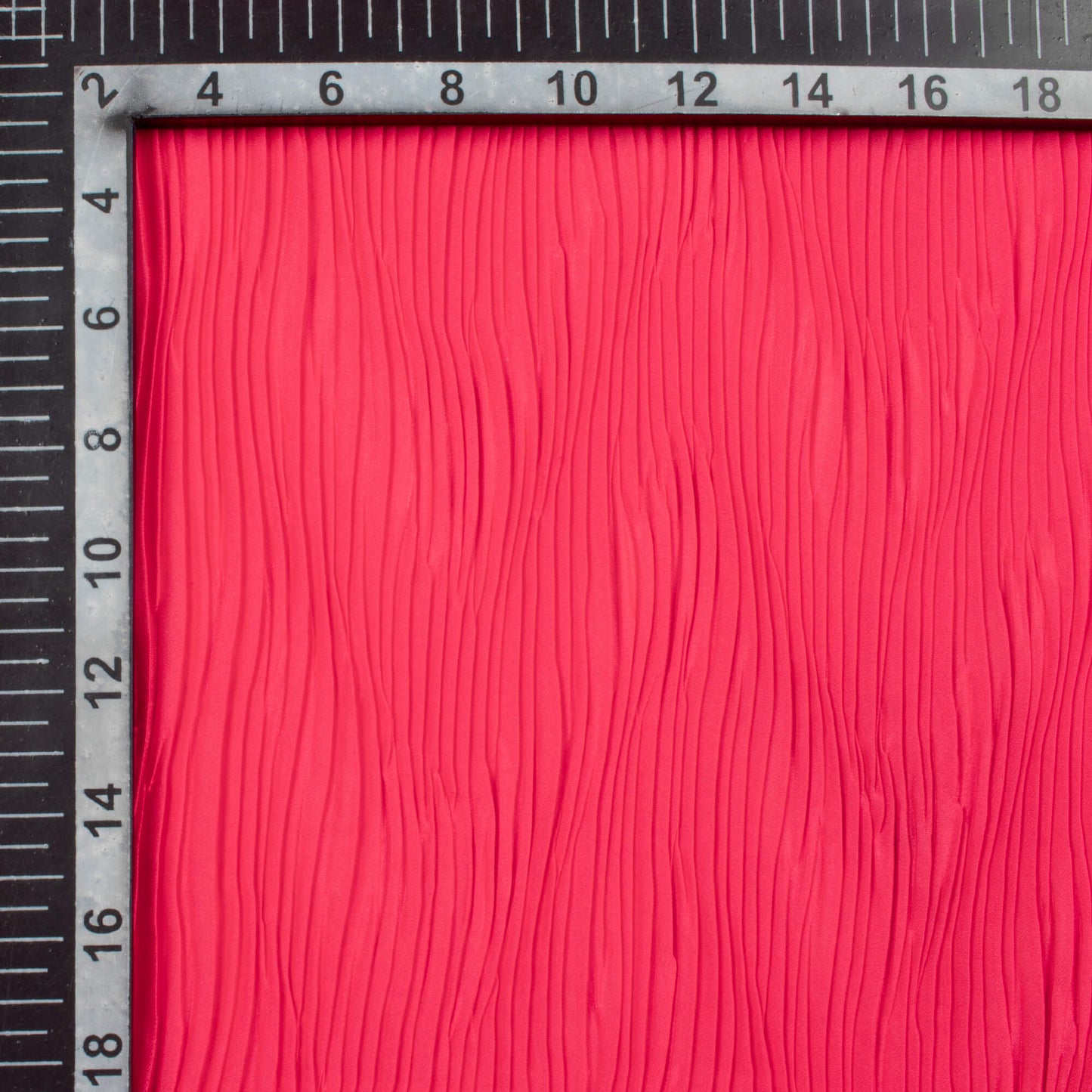 Raspberry Pink Plain Blooming Satin Pleated Fabric
