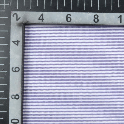 Navy Blue And White Stripes Pattern Yarn Dyed Exclusive Shirting Fabric (Width 58 Inches)
