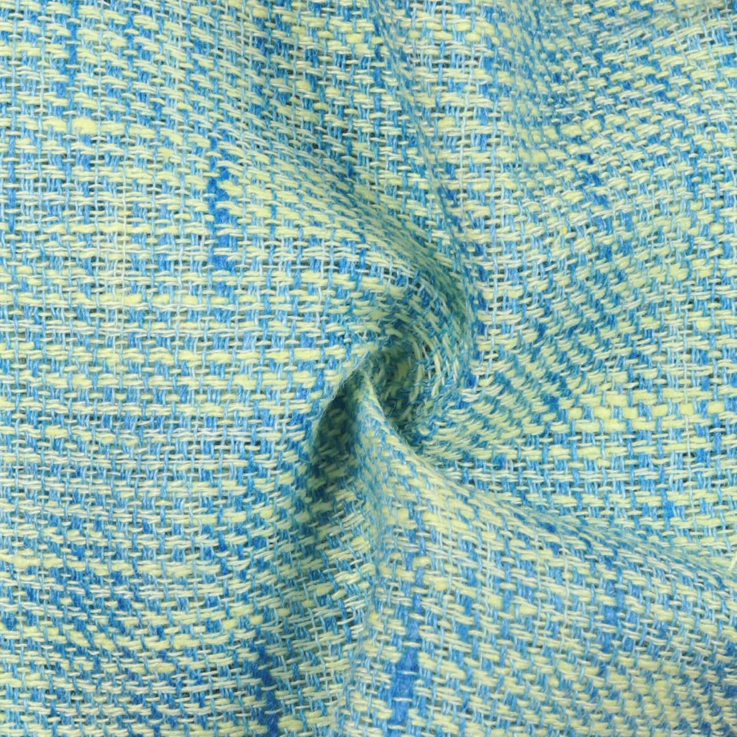 Sapphire Blue And Yellow Plain Woven Dual Tone Matty Exclusive Shirting Fabric (Width 58 Inches)