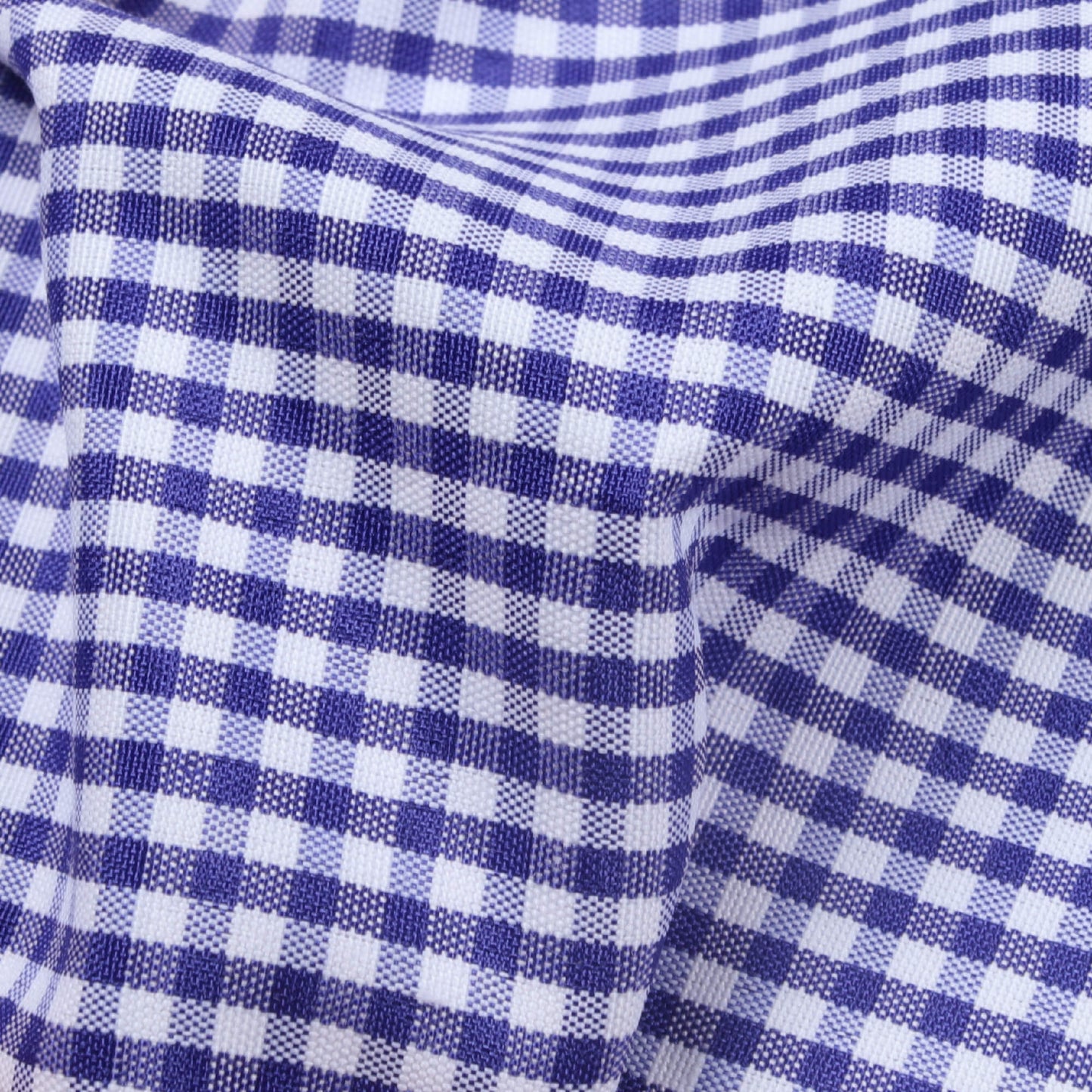 Navy Blue And White Checks Pattern Yarn Dyed Exclusive Shirting Fabric (Width 58 Inches)