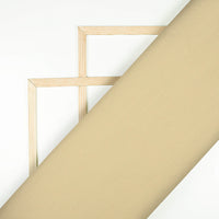 Oat Beige Plain Poly Poplin Premium Shirting Fabric (Width 58 Inches)
