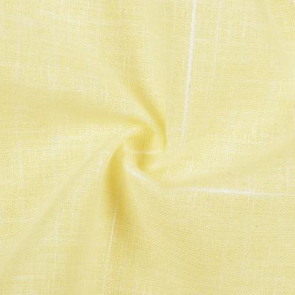 Mellow Yellow Plain Two Way Slub Exclusive Shirting Fabric (Width 58 Inches)