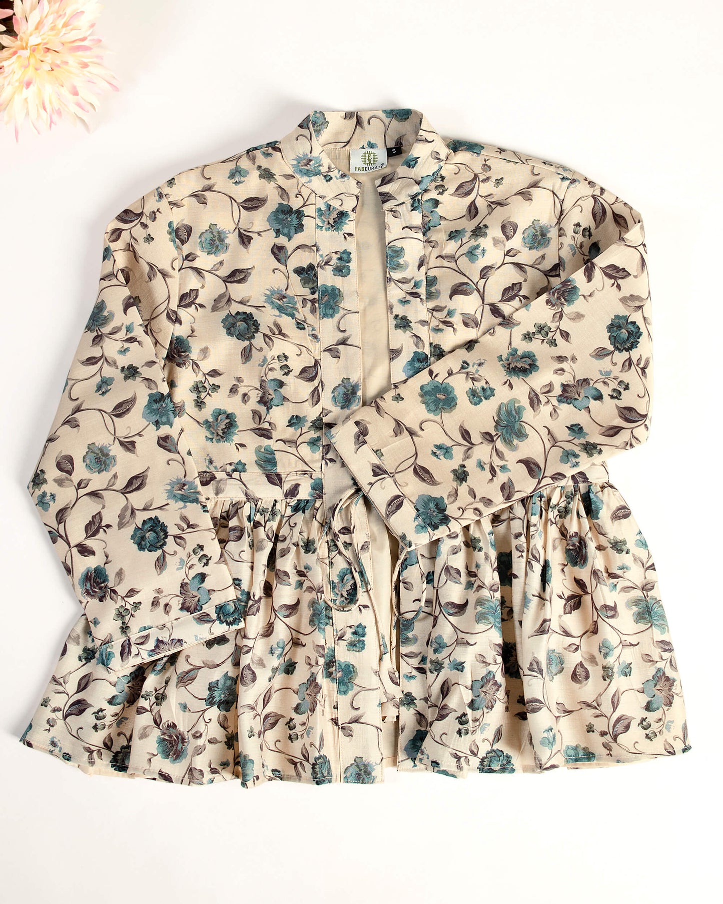 Vintage Floral Frill Jacket For Women