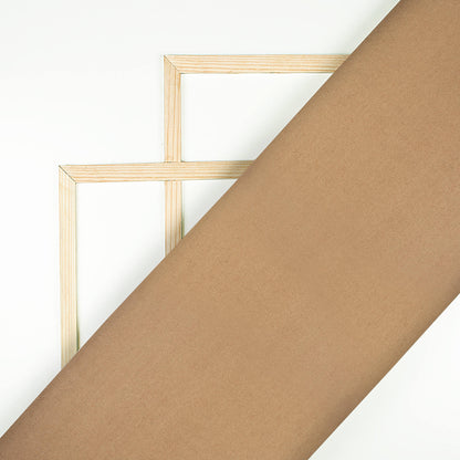 Tussock Brown Plain Luxury Suiting Fabric (Width 58 Inches)