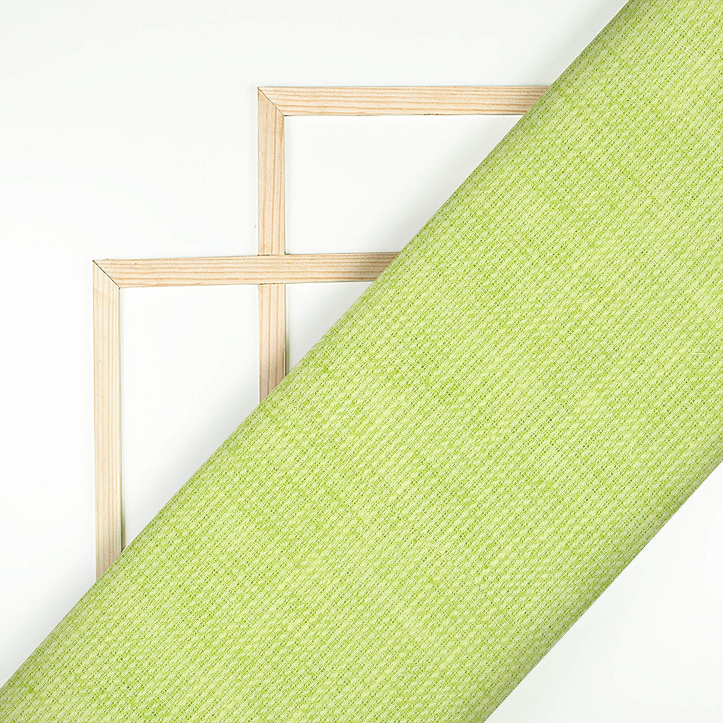 Lemon Green And Yellow Plain Woven Dual Tone Matty Exclusive Shirting Fabric (Width 58 Inches)