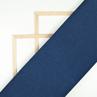 Denim Blue Plain Poly Poplin Premium Shirting Fabric (Width 58 Inches)