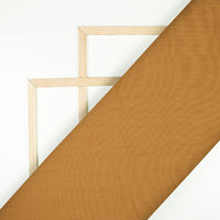 Ochre Yellow Plain Pure Chanderi Fabric - Fabcurate