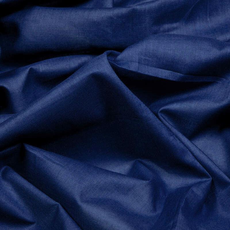 Dark Blue Plain Cotton Cambric Fabric - Fabcurate