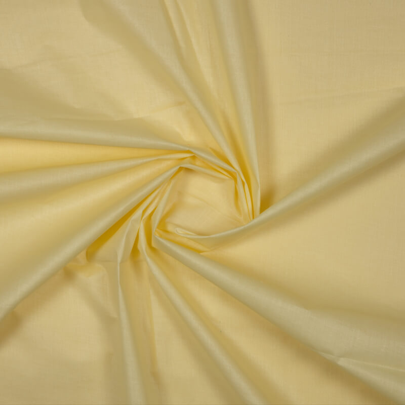 Cream Plain Cotton Cambric  Fabric - Fabcurate