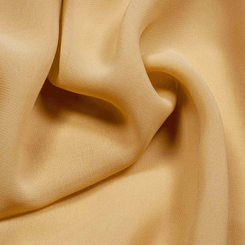 Beige Plain Georgette Fabric - Fabcurate