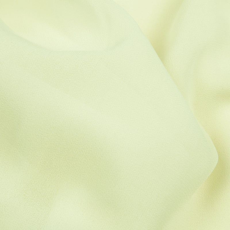 Cream Yellow Plain Georgette Fabric - Fabcurate