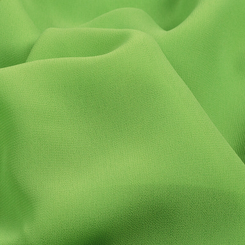 Parrot Green Plain Georgette Fabric - Fabcurate