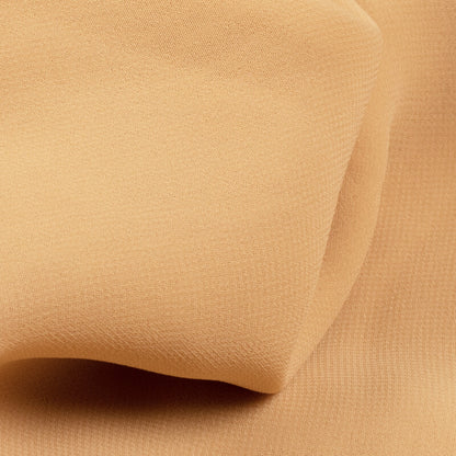 Beige Plain Georgette Fabric - Fabcurate