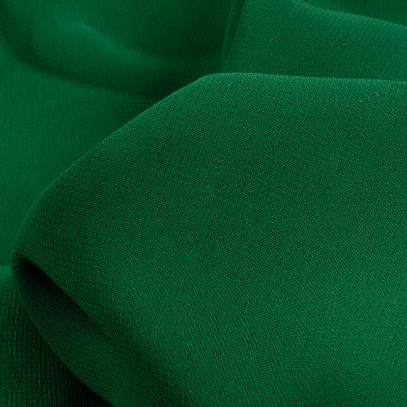 Forest Green Plain Georgette Fabric - Fabcurate