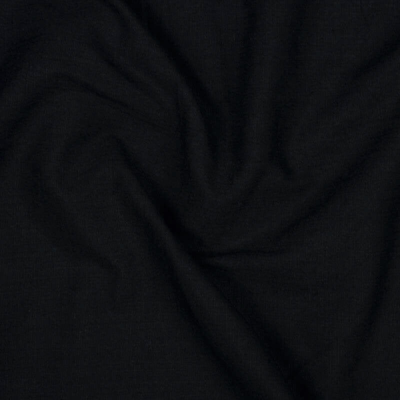 Black Plain Rayon Slub Lycra Fabric - Fabcurate