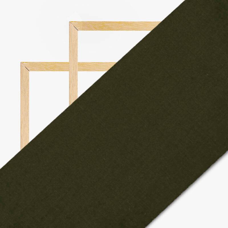 Millitary Green Plain Rayon Slub Lycra Fabric - Fabcurate