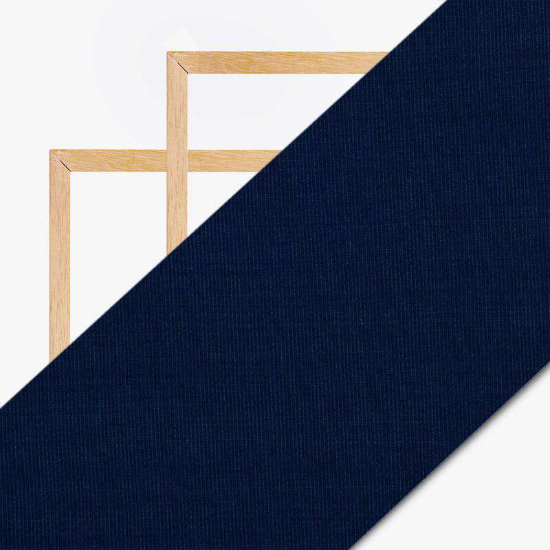 Navy Blue Plain Rayon Slub Lycra Fabric - Fabcurate