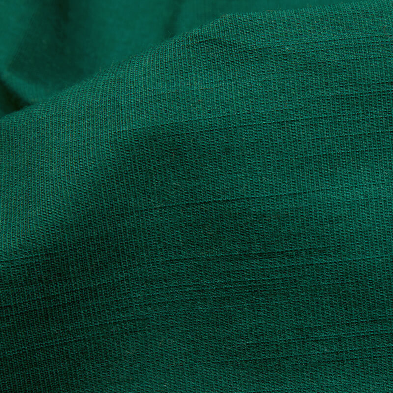 Green Plain Rayon Slub Lycra Fabric - Fabcurate