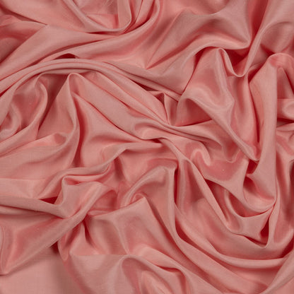 Salmon Peach Plain Modal Satin Fabric
